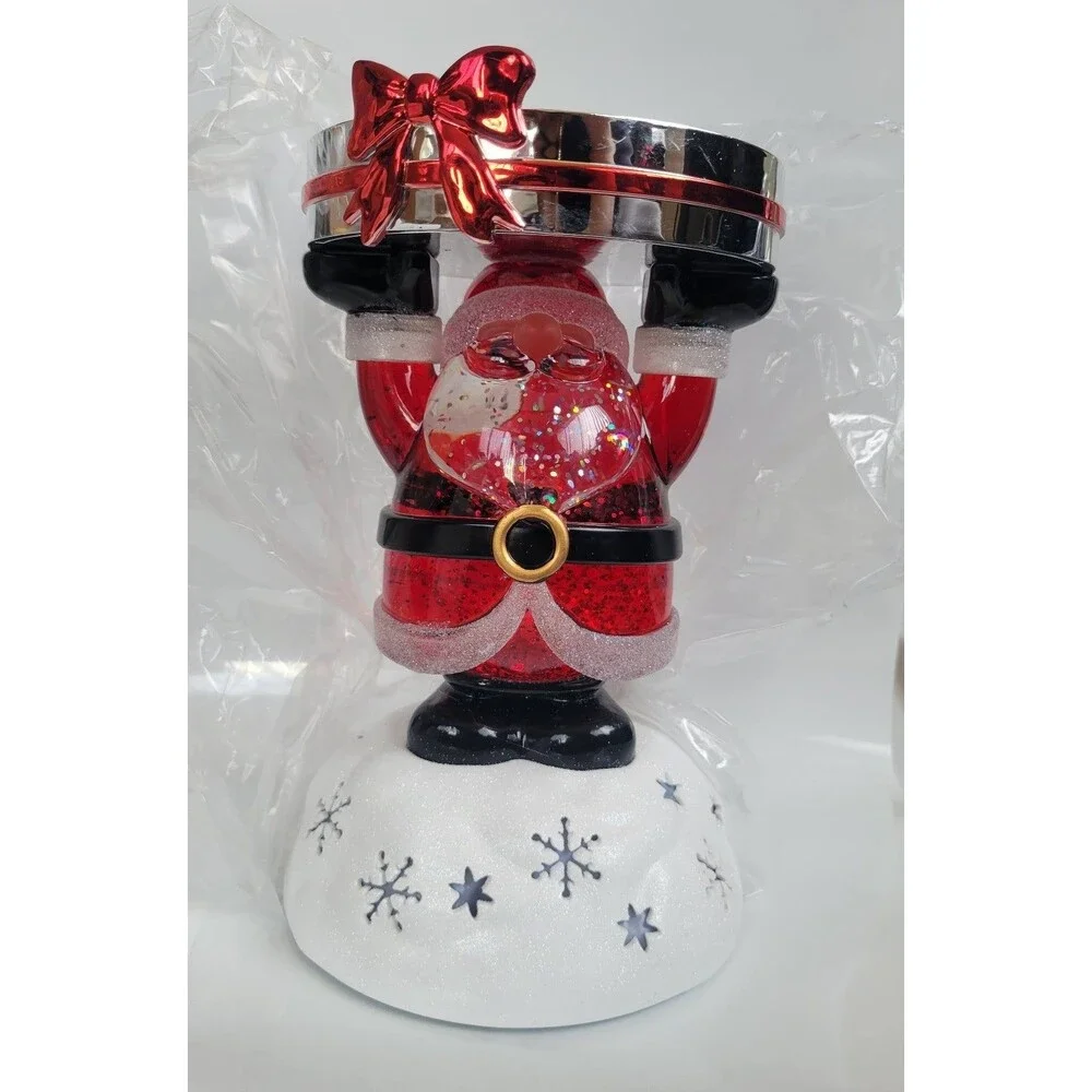 Bath and Body Works light up Santa 3-wick candle holder